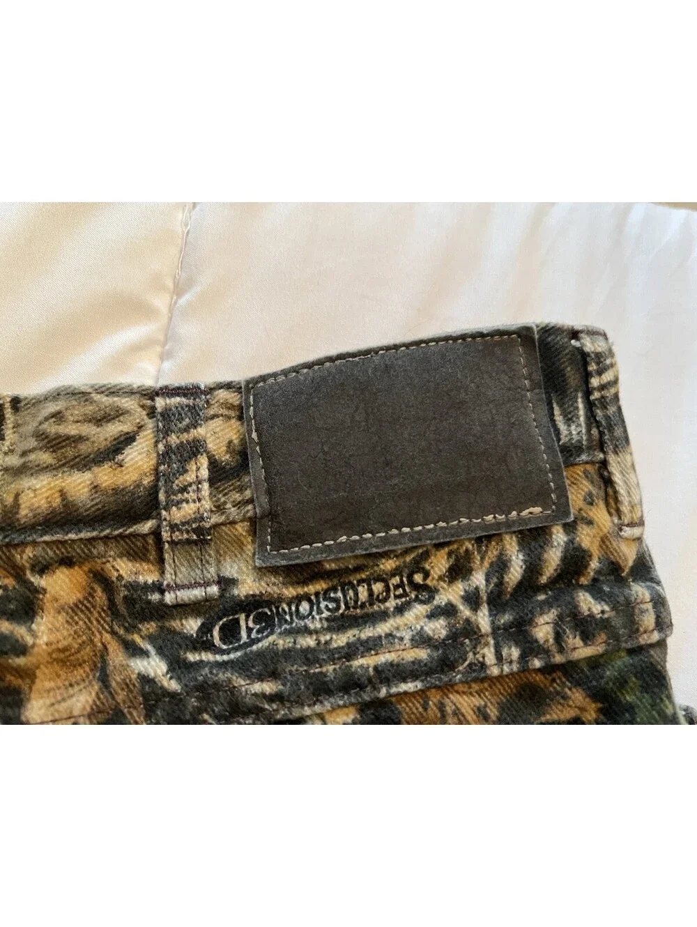 Cabela’s Seclusion 3D Mens 38x32 Leafy Tan Green Hunting Camo Pants
